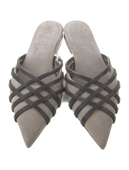 Brunello Cucinelli Suede Printed Mules