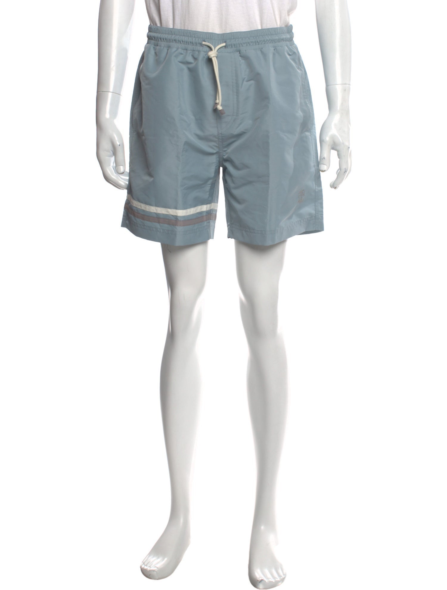 Brunello Cucinelli Striped Swim Trunks w/ Tags