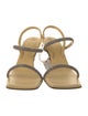 Brunello Cucinelli Leather T-Strap Sandals