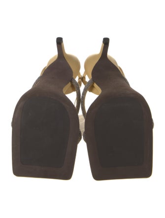 Brunello Cucinelli Leather T-Strap Sandals