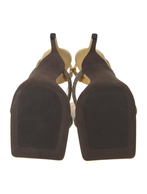 Brunello Cucinelli Leather T-Strap Sandals