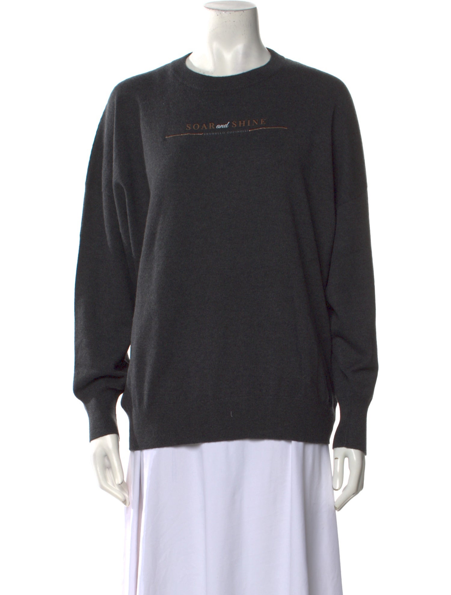 Brunello Cucinelli Cashmere Graphic Print Sweater