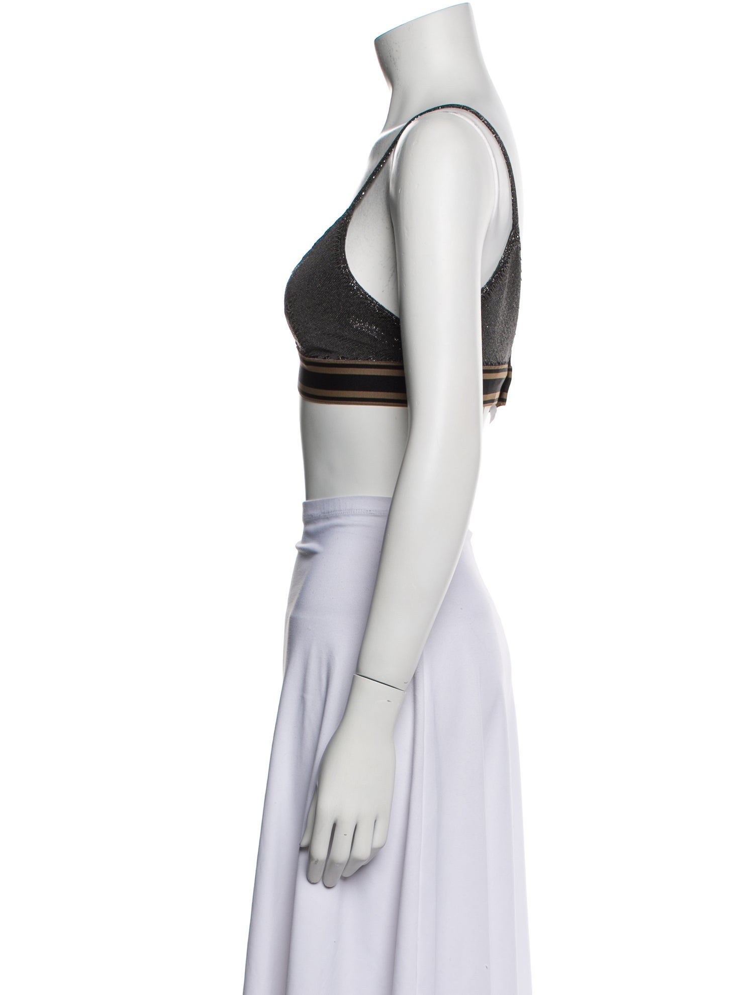 Brunello Cucinelli V-Neck Sleeveless Crop Top w/ Tags