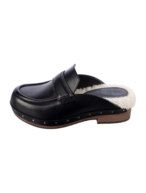Brunello Cucinelli Monili Leather Slides