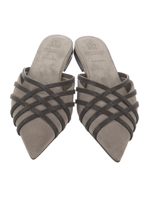 Brunello Cucinelli Suede Printed Mules