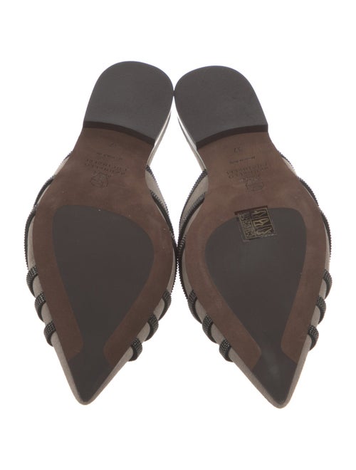 Brunello Cucinelli Suede Printed Mules
