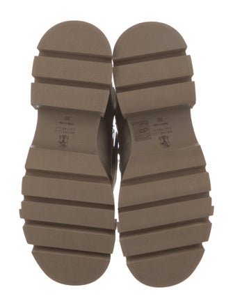 Brunello Cucinelli Suede Printed Combat Boots