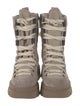 Brunello Cucinelli Suede Beaded Accents Combat Boots