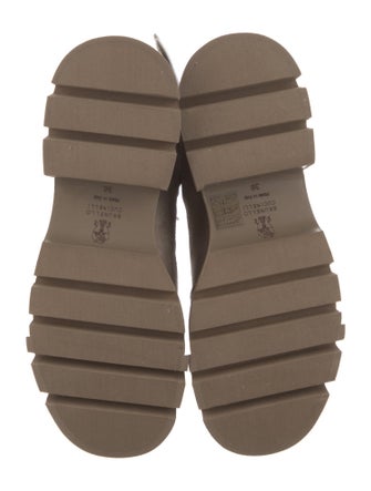 Brunello Cucinelli Suede Beaded Accents Combat Boots