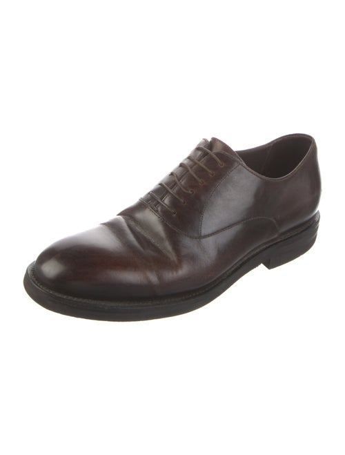Brunello Cucinelli Leather Glitter Accents Oxfords