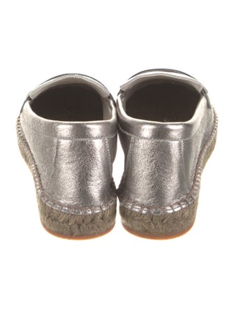 Brunello Cucinelli Leather Beaded Accents Espadrilles