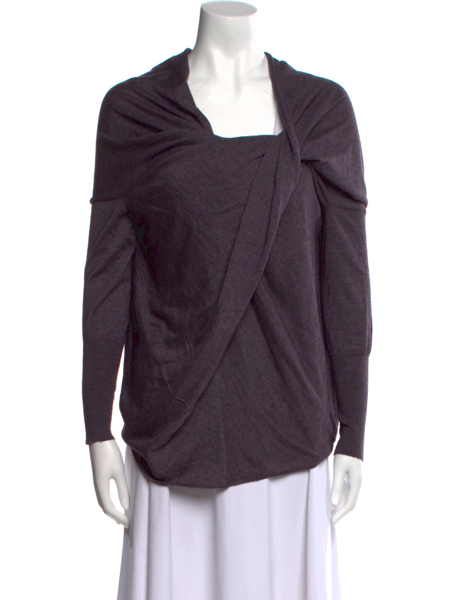 Brunello Cucinelli Cashmere Cowl Neck Blouse