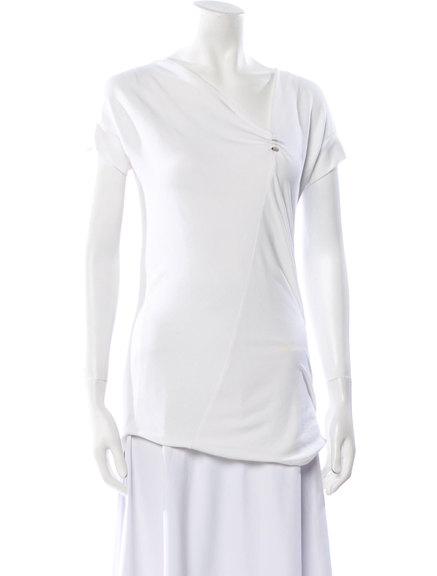 Brunello Cucinelli Cowl Neck Short Sleeve T-Shirt