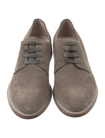 Brunello Cucinelli Suede Glitter Accents Oxfords