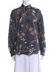 Brunello Cucinelli Silk Printed Button-Up Top