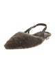 Brunello Cucinelli Shearling Slingback Flats