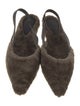 Brunello Cucinelli Shearling Slingback Flats
