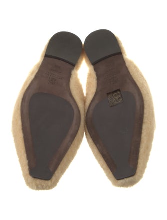 Brunello Cucinelli Faux Fur Beaded Accents Mules