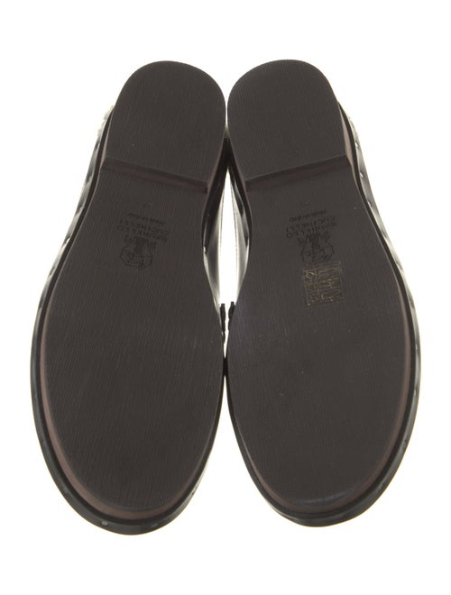 Brunello Cucinelli Leather Faux Fur Trim Mules