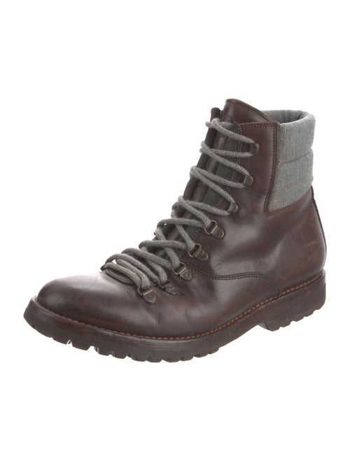 Brunello Cucinelli Leather Hiking Boots