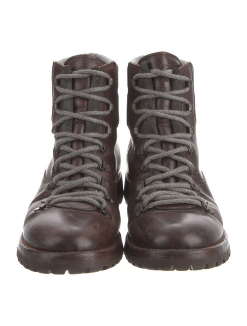 Brunello Cucinelli Leather Hiking Boots