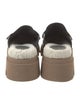 Brunello Cucinelli Leather Fur Trim Mules