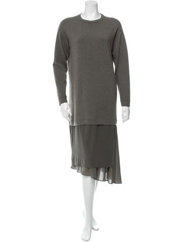 Brunello Cucinelli Cashmere & Silk-Blend Sweaterdress