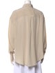 Brunello Cucinelli Silk Long Sleeve Button-Up Top