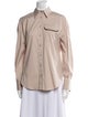 Brunello Cucinelli Long Sleeve Button-Up Top