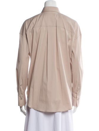 Brunello Cucinelli Long Sleeve Button-Up Top