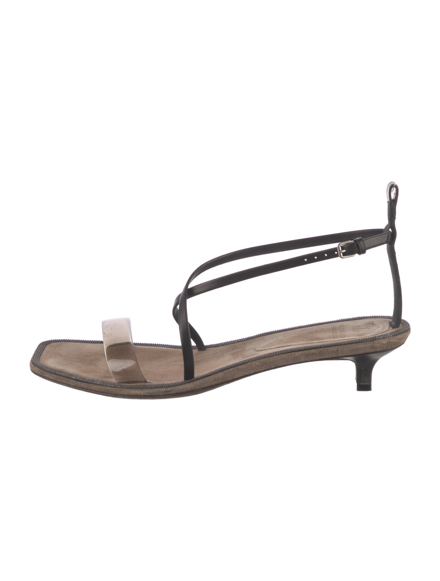 Brunello Cucinelli Leather Slingback Sandals