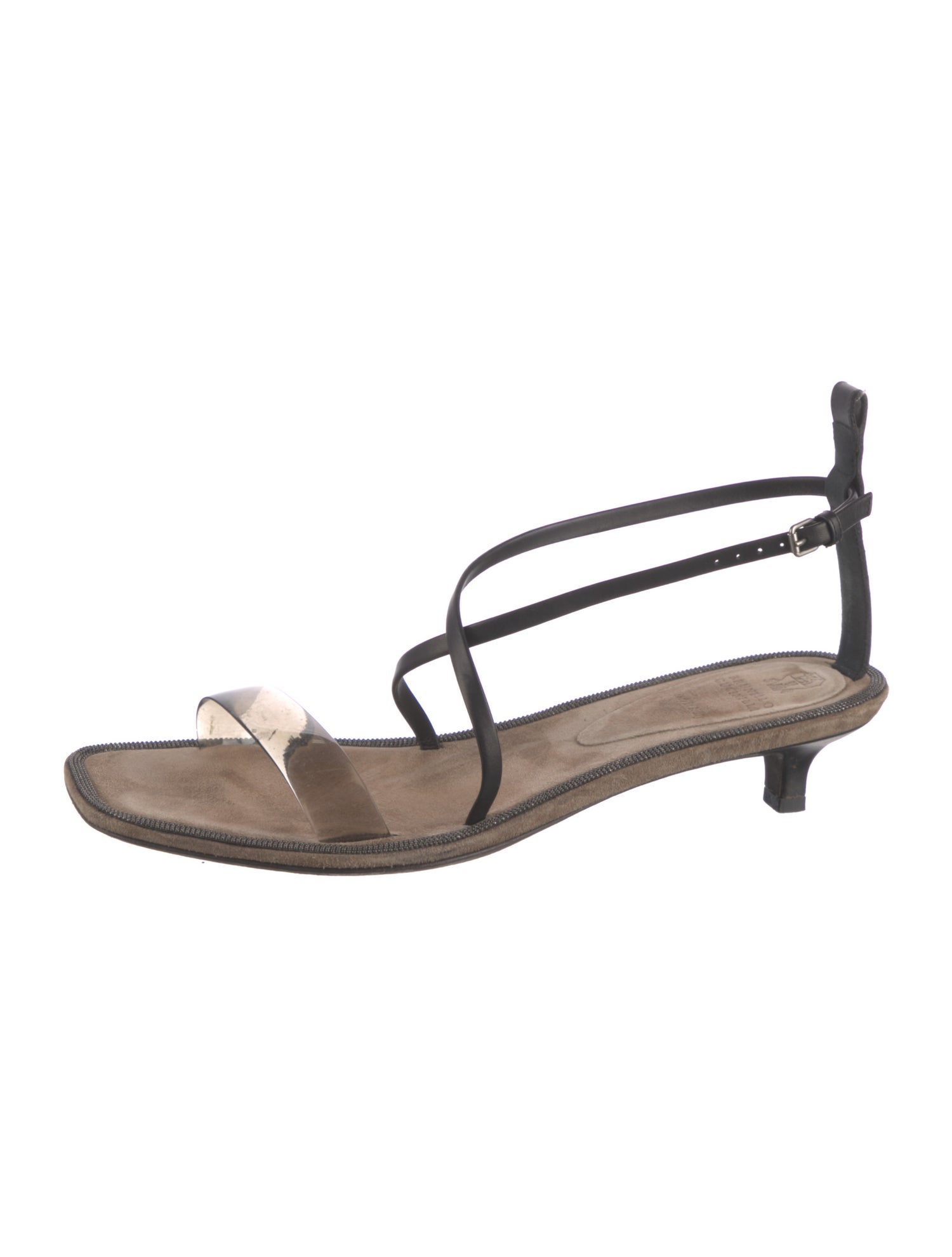 Brunello Cucinelli Leather Slingback Sandals