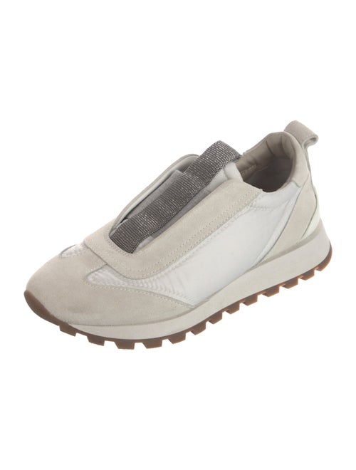 Brunello Cucinelli Monili Suede Athletic Sneakers