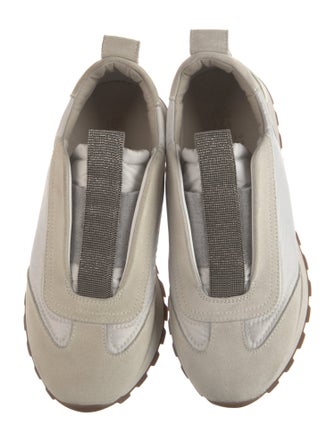 Brunello Cucinelli Monili Suede Athletic Sneakers