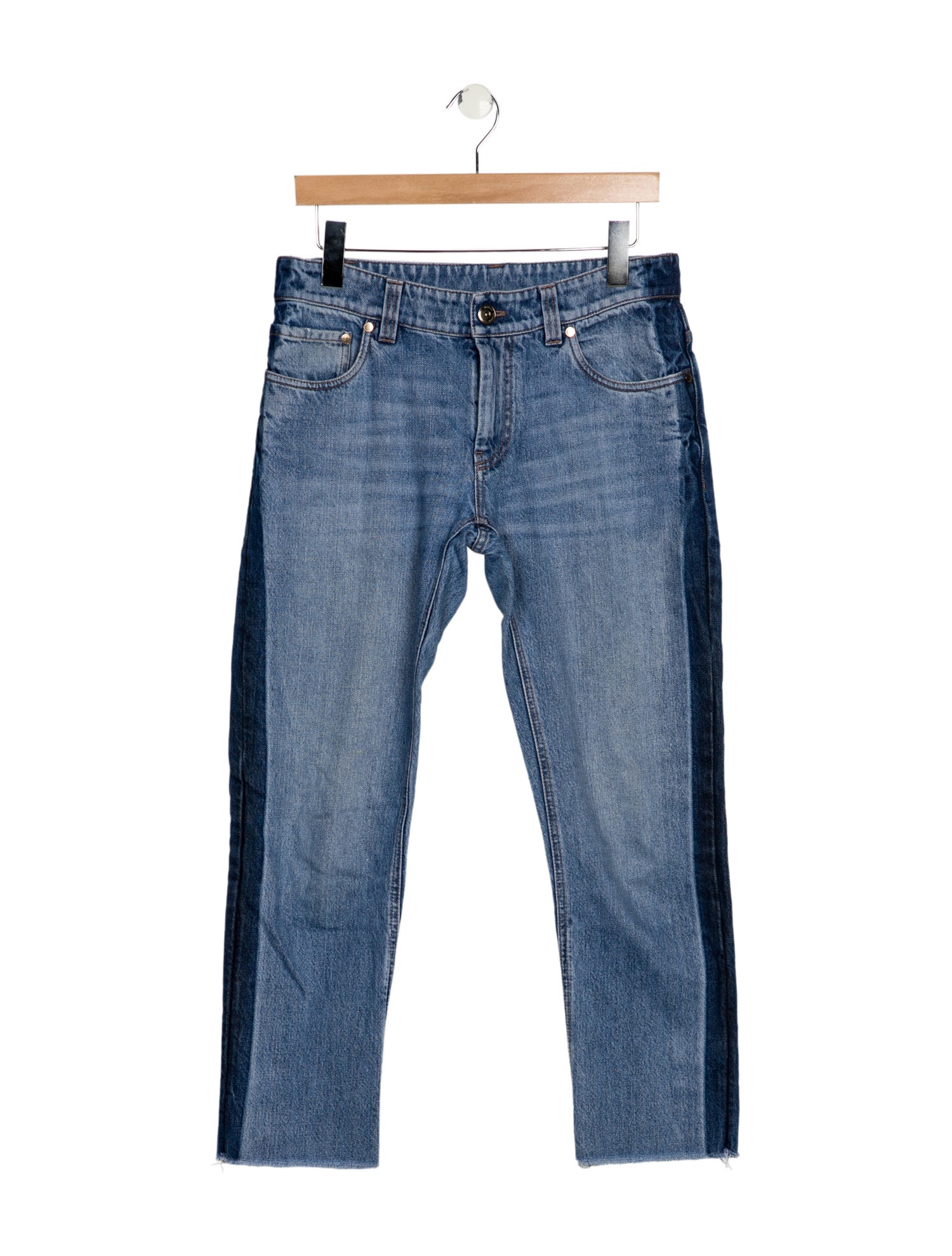 Brunello Cucinelli Mid-Rise Straight Leg Jeans