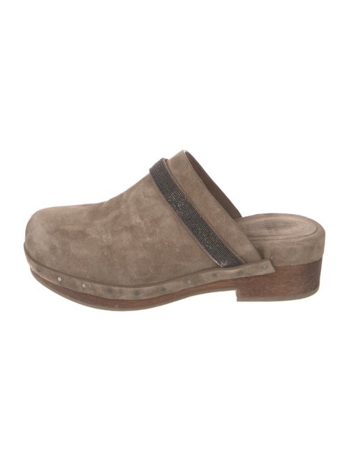 Brunello Cucinelli Monili Suede Slides