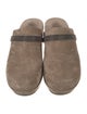Brunello Cucinelli Monili Suede Slides