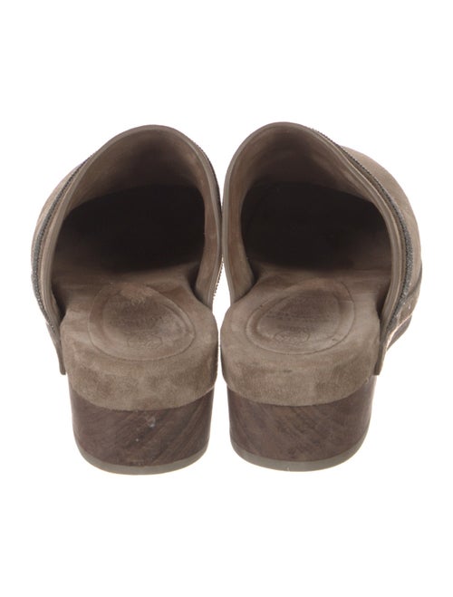 Brunello Cucinelli Monili Suede Slides