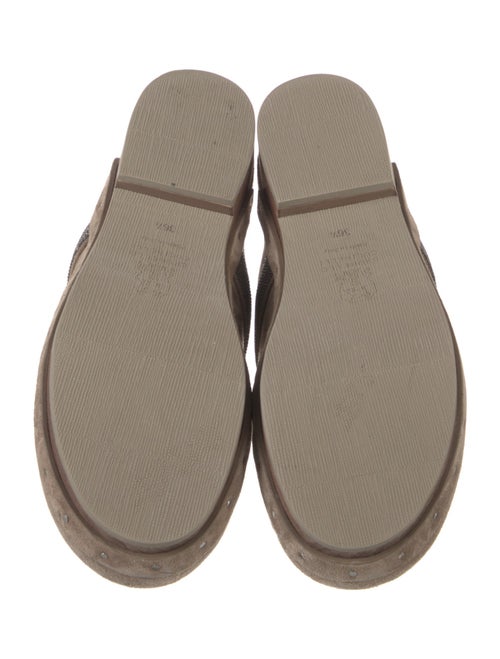 Brunello Cucinelli Monili Suede Slides