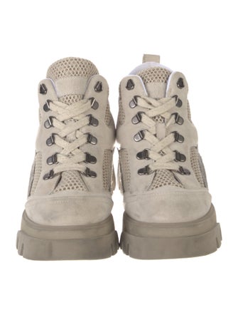 Brunello Cucinelli Monili Suede Combat Boots