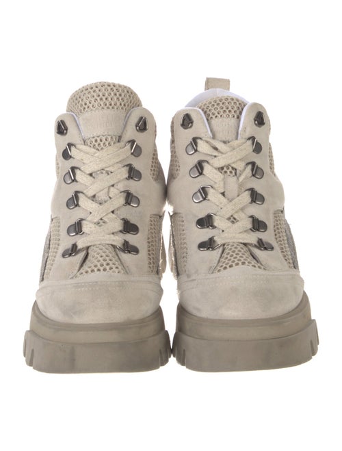 Brunello Cucinelli Monili Suede Combat Boots