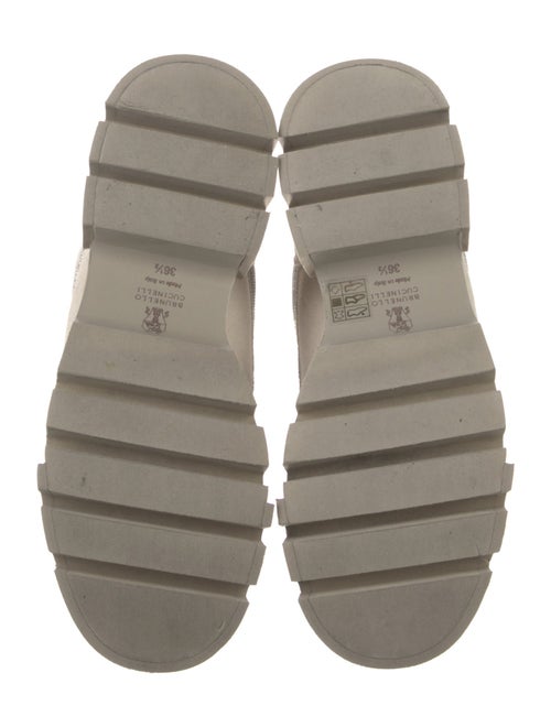 Brunello Cucinelli Monili Suede Combat Boots