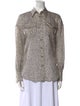 Brunello Cucinelli Silk Printed Button-Up Top