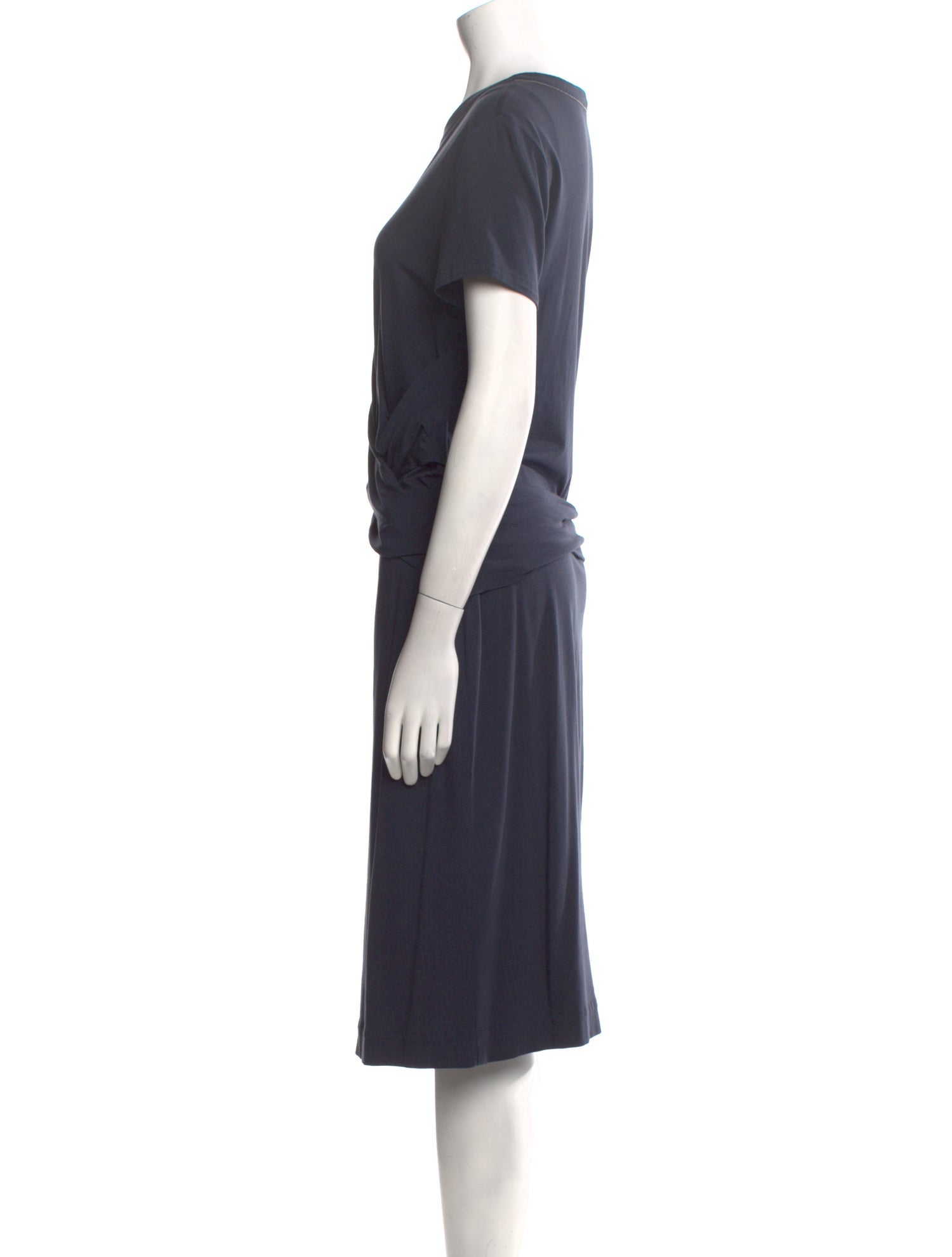 Brunello Cucinelli Crew Neck Midi Length Dress