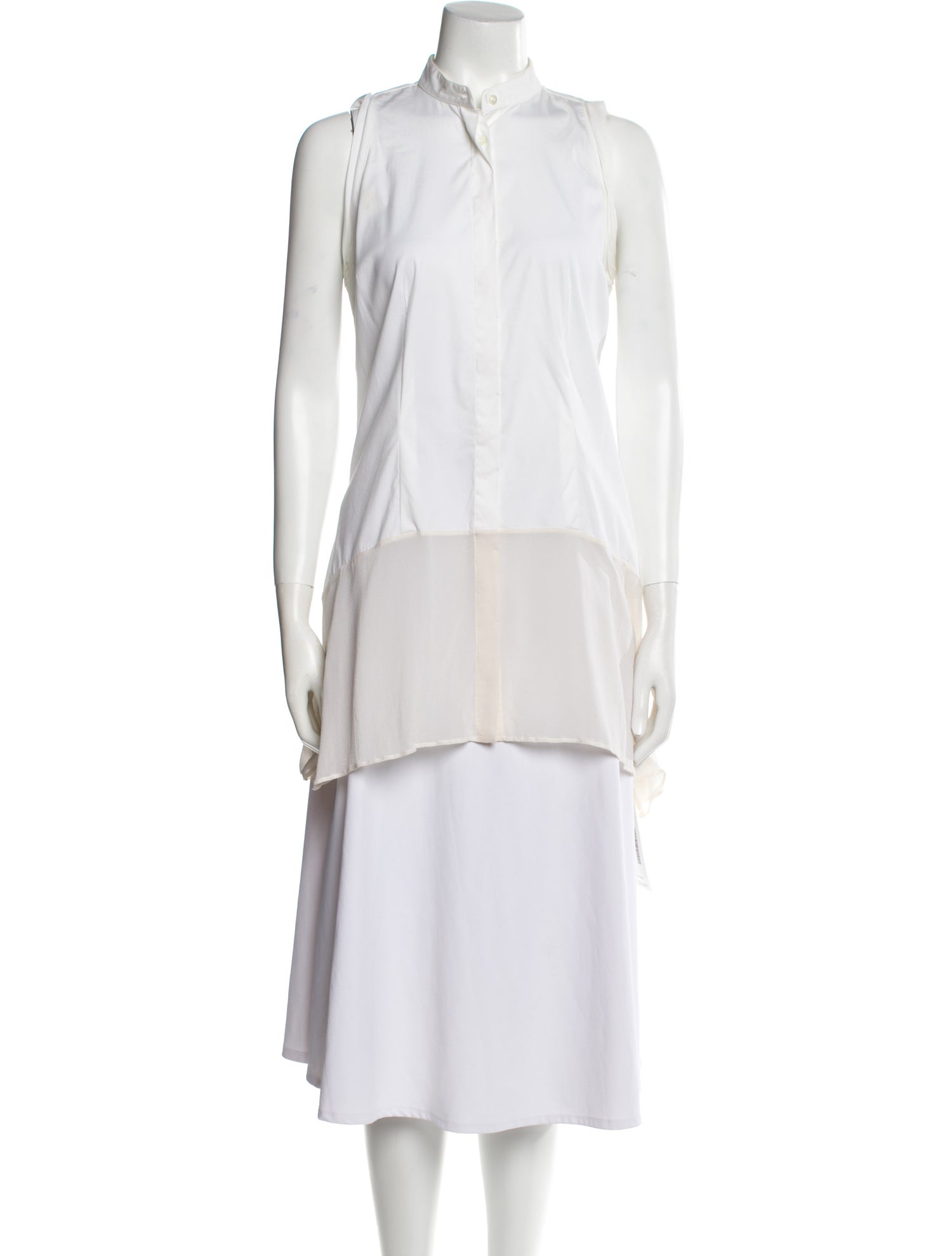 Brunello Cucinelli Mock Neck Sleeveless Tunic