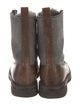 Brunello Cucinelli Leather Printed Combat Boots