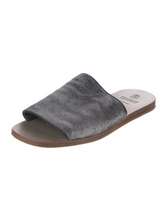 Brunello Cucinelli Ponyhair Slides
