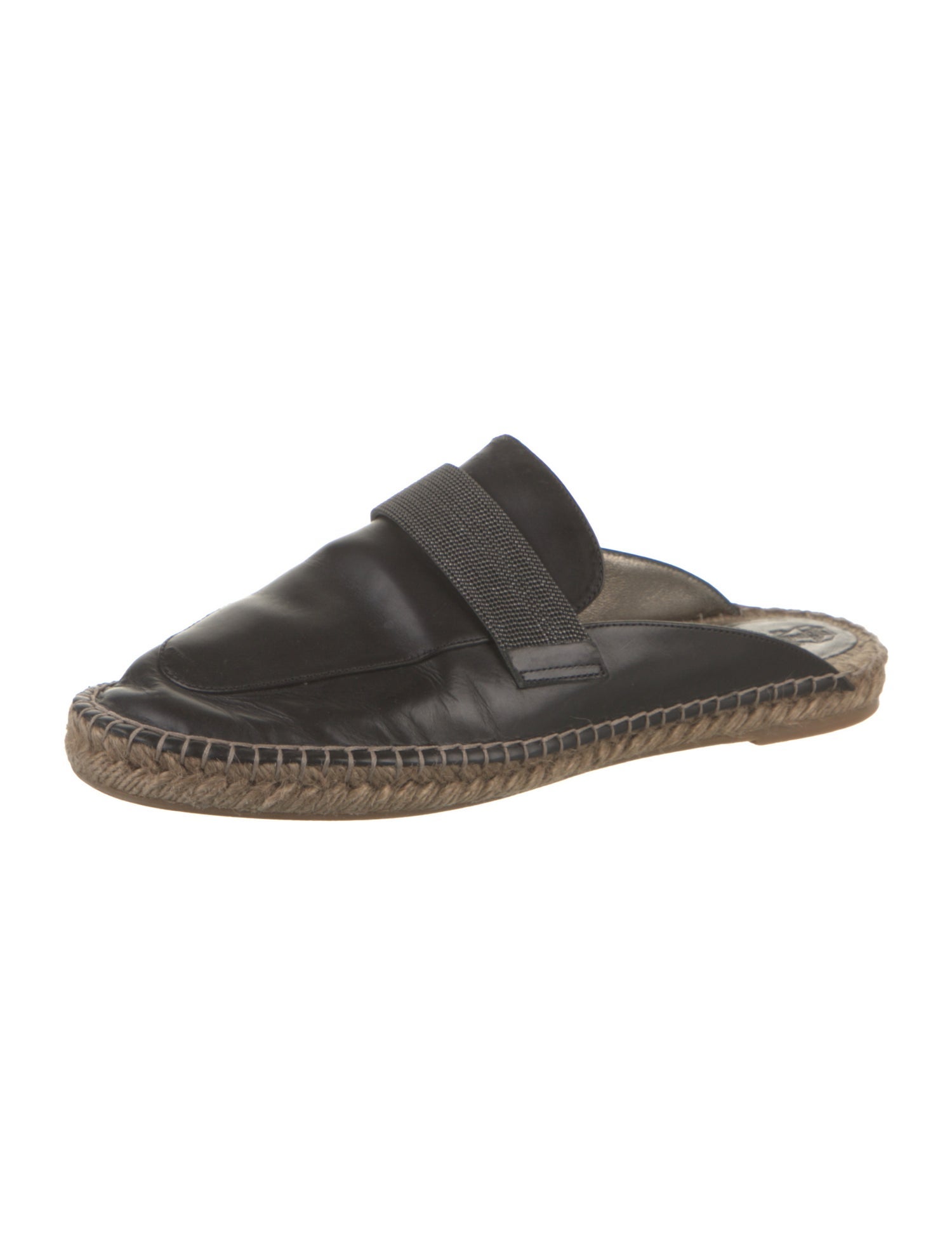 Brunello Cucinelli Monili Leather Mules