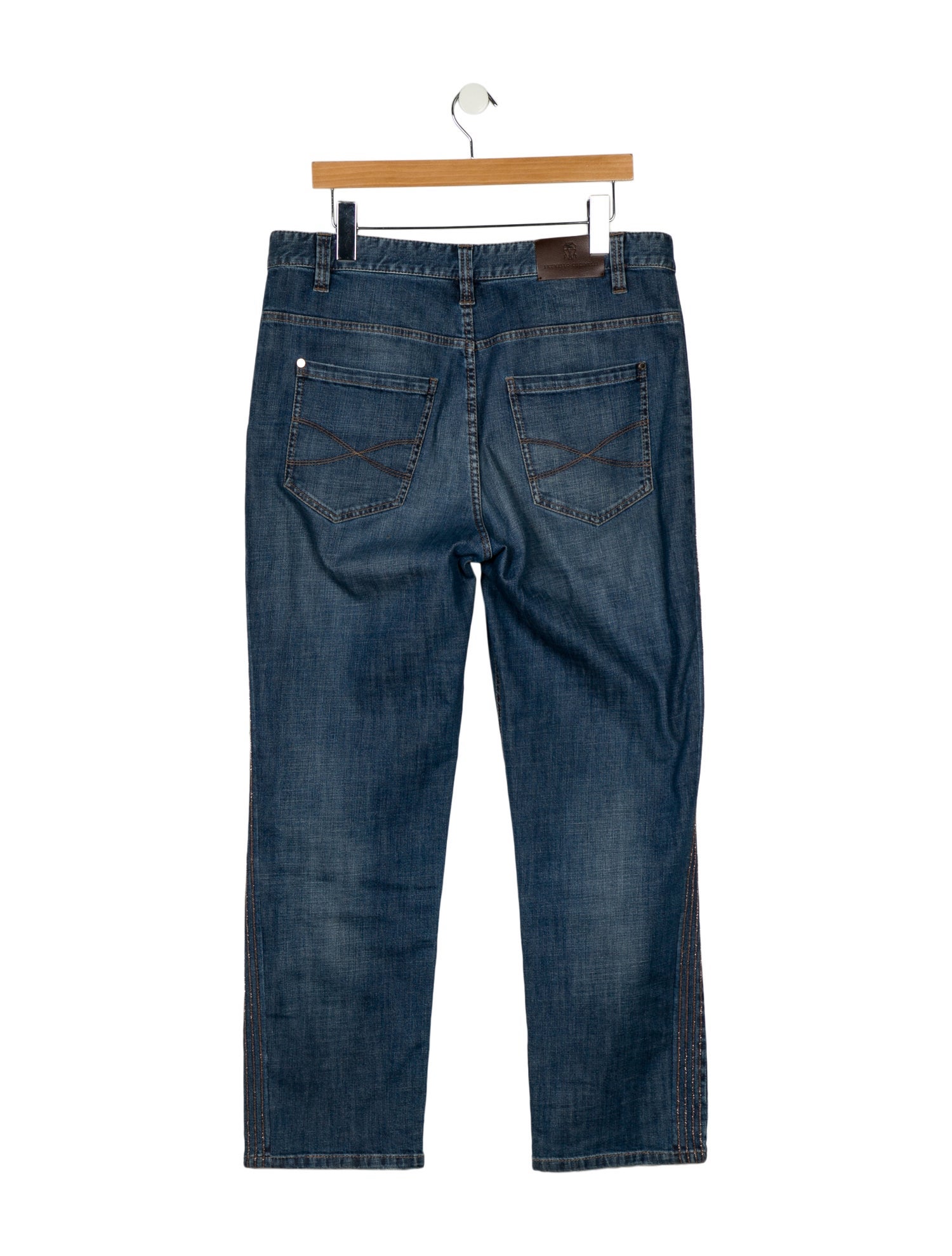 Brunello Cucinelli High-Rise Straight Leg Jeans