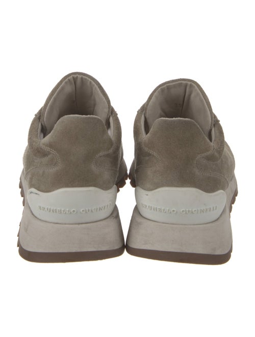 Brunello Cucinelli Suede Beaded Accents Athletic Sneakers